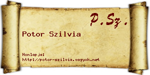 Potor Szilvia névjegykártya
